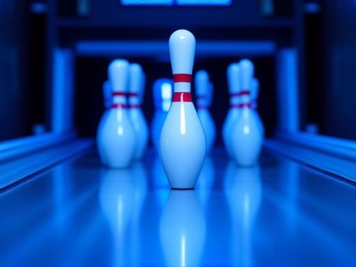 Modern beleuchtete Bowlingbahnen